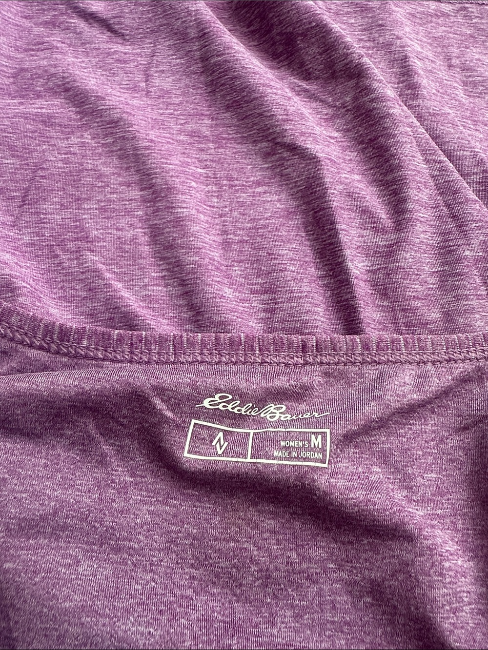Eddie Bauer Heathered Purple Scoop Neck Short Sleeve Tee size M - Picture 5 of 5
